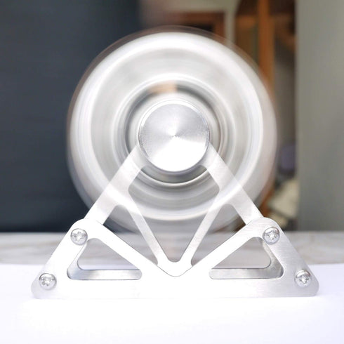 Ferris Wheel Fidget Spinner - Kinetic Desk Toy with Stand, Metal Stainless Steel, High Speed Colorful Marble Rainbow,