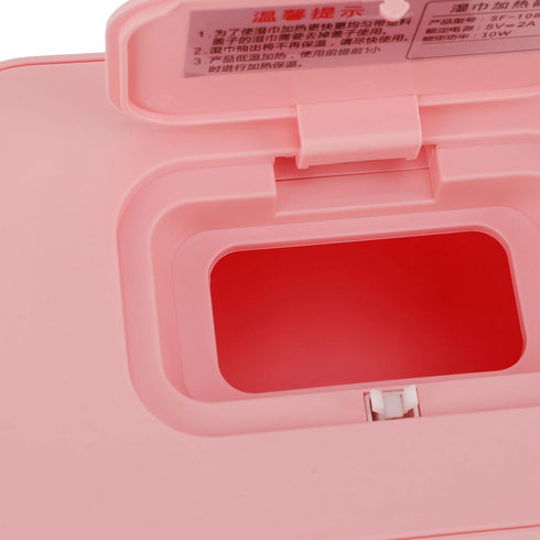 Portable Wipes Warmer, Intelligent Temperature Control Baby Wipe Warmer, Efficient Sealing Dispenser (Pink Constant