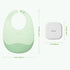 haakaa Lightweight Silicone Pocket Bib Ultra-Light & Foldable Travel Silicone Baby Bibs with Deep Food Catcher Pocket