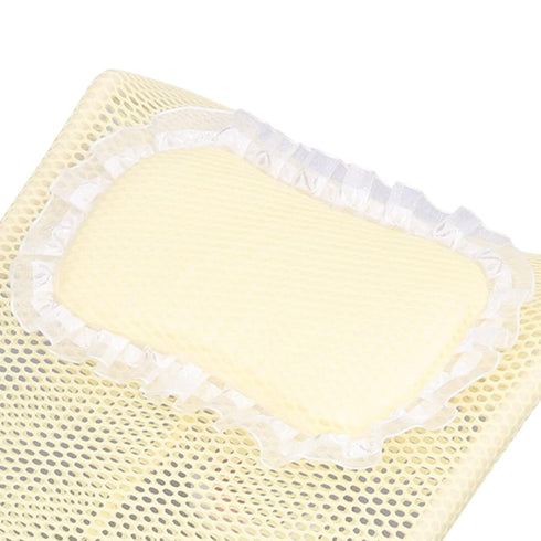 Shanrya Baby Bath Tub Net, Baby Bath Seat, Safe Skid Resistance Lightweight Stretchable Soft Touch Yellow Bathtub