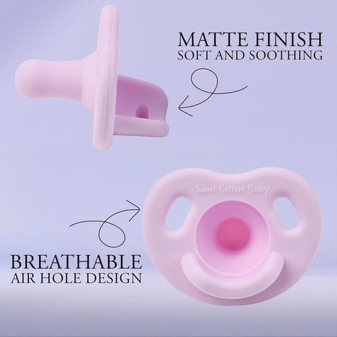 0-36 Pacifier Soft Silicone Months BPA Free Natural Latch Lightweight, Dishwasher Safe for Newborns, Infants, Toddlers