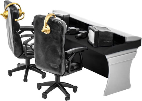 Commentator Playset Ultimate Black Table for Wrestling Action Figures