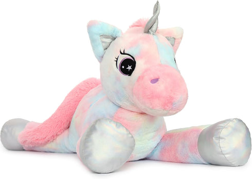 43in Giant Unicorn Stuffed Animal Plush Toy, Big Rainbow Cuddly Unicorn for Girls, Large Birthday Gifts
