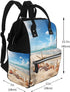 HCBPWVQA Backpack Daypacks Backpack Mommy Pretty Beach and Seashell Diaper Bag with Changing Pad and Pacifier Holder