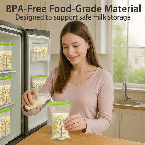 112 Count 8oz Breast Milk Storage Bags for Freezer, BPA-Free Breastmilk Bags, Double Zipper Leak-Resistant