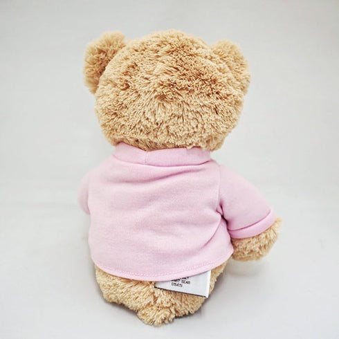 GUND It’s a Girl T-Shirt Teddy Bear Stuffed Animal Plush - Pink, 12”, Tan