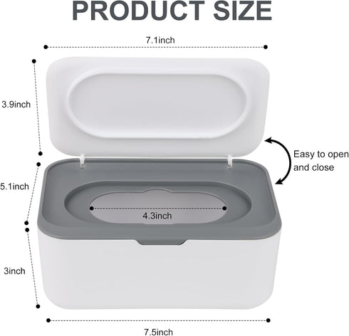 Sarlamd Flushable Wipes Dispenser for Compatible with Cottonelle, Refillable Wet Wipe Holder with Easy Pull Design