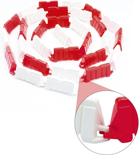 Hobby Fans 120 Pieces RC Car Racing Track Drift Field Fence for Mini RC Cars 1/14 1/16 1/18 1/24 1/28 (Red+White)