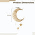 Generic 16.1 13.8 Hanging Moon and Stars Wall Decor, Rattan Wicker Handmade, Nordic Style Celestial Decor for Nursery