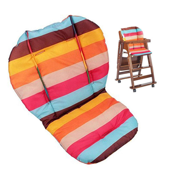 twoworld Baby High Chair Seat Cushion Liner Mat Pad Cover Rainbow Striped