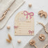 Hello World Baby Birth Stats Sign Wooden Keepsake with Pink Bow, Newborn Photo Prop, Nursery Decor, Baby Shower (Pink)