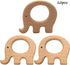 Natural Wooden Elephant Pendant, Pure Beech Wood Animal Shape for Handmade Necklace/Bracelet