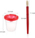 Yarlung Set of 20 Spill-Proof Paint Cups with Paint Brushes and Lids, Kids Painting Tools Hog Bristle Brushes for Watercolor, Tempera, Washable, Acrylic, Crafts, 10 Colors Matched by yarlung