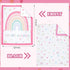 Hahafelt 3 Set Set Piece Rainbow Boho Crib Bedding for Girls Inspirational Quote Pink Baby Crib Bedding Standard Size