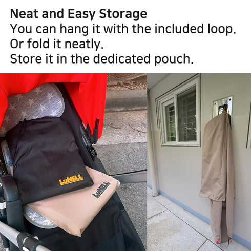 Generic LUNELL Universal Stroller Storage Cover Waterproof Oxford Fabric Outdoor Stroller Protector Dust Weather