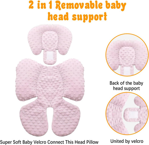 2-in-1 KAKIBLIN Infant Car Seat Insert, Carseat Head Insert & Body Support for Newborn, Reversible Newborn Car Seat