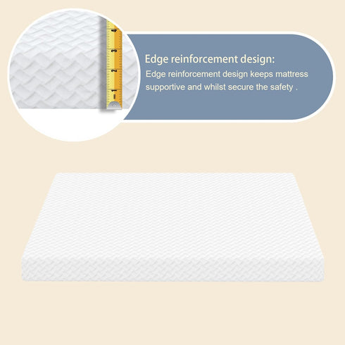 38" 26" L x W Waterproof Mini Mattress - Removable Cover & Machine Washable
