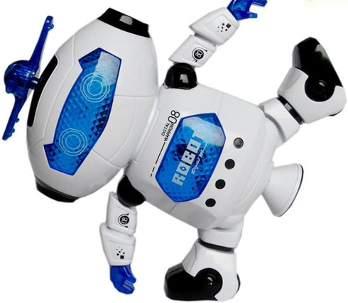 Musical Dancing Walking Robot Toy for Kids, 360° Body Spinning, Flashing Lights, Fun Figure Toy for Toddlers