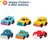 B. toys Happy Cruisers Mini Vehicles - Sports, Police, Pickup, Roadster, Taxi, 4x4 (6 Count)