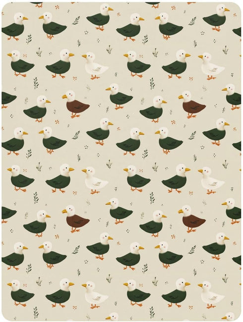 miaozhen 1 Pack 52x28 Cotton Baby Crib Sheets Ultra Soft Naughty Jurassic Mallard Duck Playard Mattress Sheets