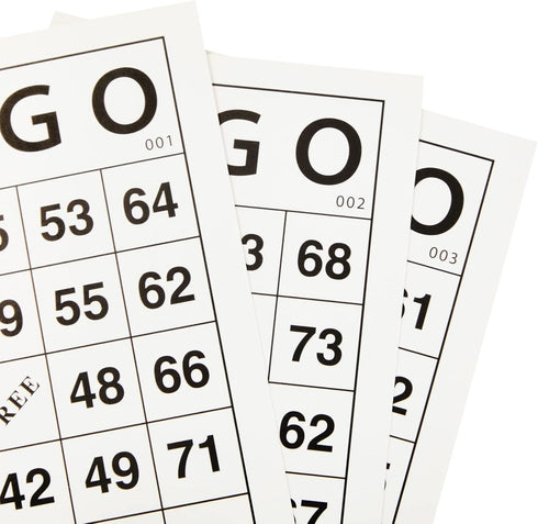 Juvale 180 Sheets Reusable Paper Bingo Cards Bulk - Disposable Number Game Set for Large Groups