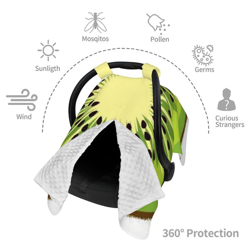 Zhbvncp Fruit Slices Baby Car Seat Cover & Breastfeeding Nursing Cover - Breathable Stretch Fabric Multi-Use Nursing