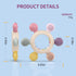 akolik 0 3 6 9 12 18 Teething Toys for Babies, Baby Teethers Toy Teething Ring Silicone, Grasping Teething Toy, BPA