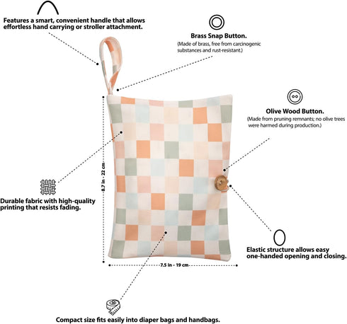 MAISON Snuggle Baby Diaper Bag Organizer, Portable Baby Essentials Storage Pouch for Parents and Caregivers, Organizer