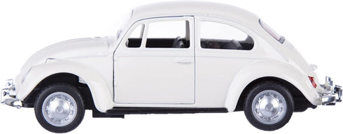 Berry President 1967 Classic Beetle Bug Vintage Diecast Metal Pull Back Car Model Toy (Beige) for Kids/Gift