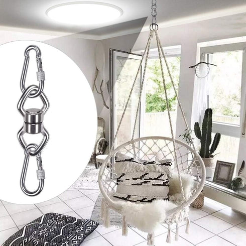 BeneLabel Swing Swivel with 2 Carabiners, 770LB Capacity, Safest Rotational Device for Aerial Silks