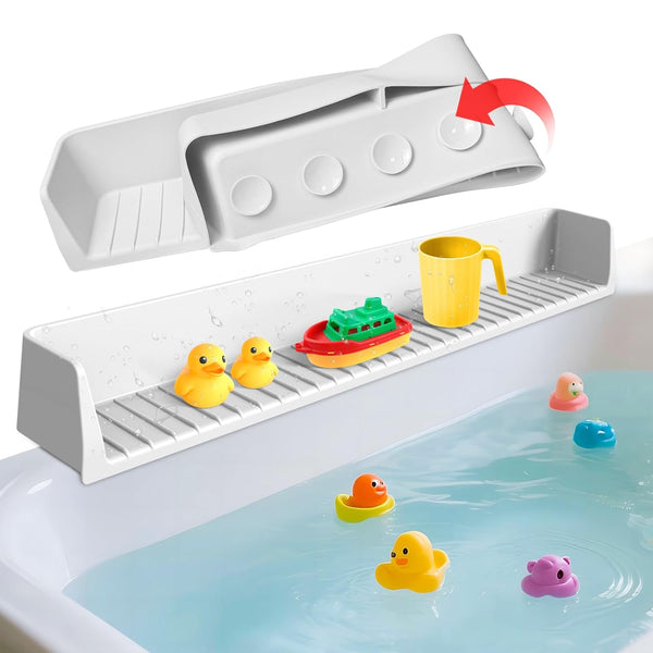 Splash Guard for Bathtub Kids - Silicone Bathtub Splash Guard with 11