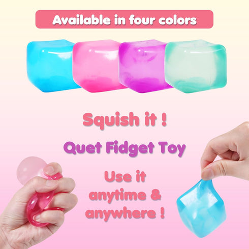 JIACAI 3pack (3pcs) Stress Cube Squishy Stress Balls for Kids Ice Cubes Squishy for Adults Fidget Toy for Your Best