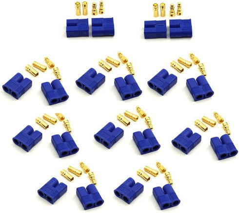10 Pairs EC3 Battery Connector Plugs,3.5mm Banana Plug Female Male Bullet Connector RC ESC LIPO Battery Electric Motor Airplane Quadcopter Parts DIY