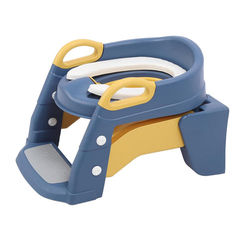 Dioche Potty Training Seat with Step Stool Ladder Non Slip Pads PVC Comfortable Toddler Potty Training Toilet Seat