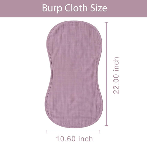 Organic Cotton Lavender & Mauve Muslin Swaddle Blankets for Newborns