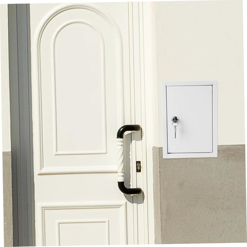 Package SOLUSTRE Wall Mounted Milk Storage Organizer Box with Lock and Simple Style Milk Bottle Case for Secure