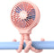 WiHoo Portable Stroller Fan, 11H Battery Life, 3 Speed 360° Rotate, USB Rechargeable, Pink