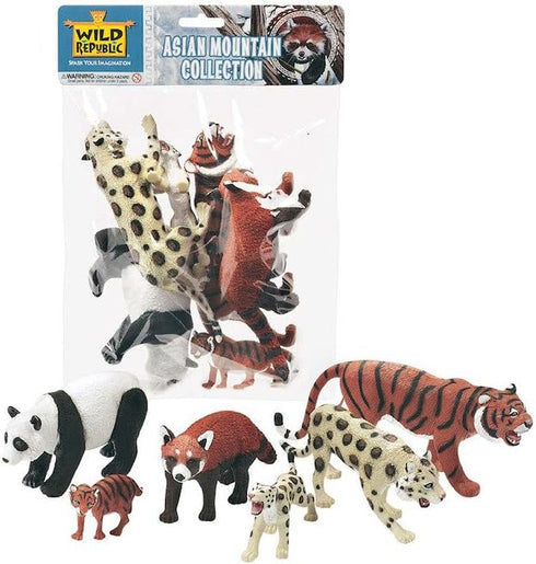 6-Piece Wild Republic Asian Mountain Polybag, Kids Gifts, Educational Toys