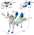 2 Intoypad Unicorn Collision Transforming Cars Toy for Girls Boys, Magnetic Cars Transform into Magical Unicorn