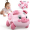 OCHIDO Baby Toy 6-12 Months, Musical Piggy Crawling Infant Toys with Light,