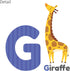DECOWALL DS-8014 Colourful Animal Alphabet ABC Kids Wall Stickers - Peel and Stick Removable Decals for Nursery