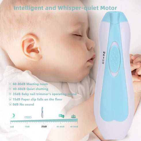 Qidarka Trimmer,Toes Trimmer Baby Nail Clipper,Electric Baby Nail Fingernails Care with LED Light for Newborn,Kids