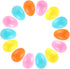 AUGSHY 14pcs Egg Shakers Set, 4 Colors Plastic Maraca Eggs Sensory Percussion