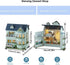 Montidey LED,1:24 DIY Miniature Wooden Dollhouse Furniture Kit,Mini Handmade Doll House with Scale Creative Woodcrafts
