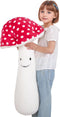 28'' Large Mushroom Plush Pillow, Red Mushroom Shaped Stuffed Animal, Soft Big Plushies Gift for Kids