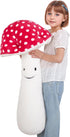 28'' Large Mushroom Plush Pillow, Red Mushroom Shaped Stuffed Animal, Soft Big Plushies Gift for Kids