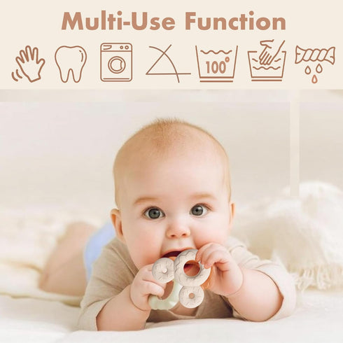 COOROBIN 6-pack 100% Baby Bandana Drool Bibs - Cotton Baby Bibs with Teether for Teething