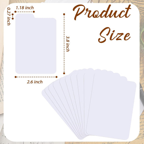 Lewtemi White Trading Card Dividers Plastic Cards Separators Card Organizer for Sport Game Business Playing Card Storage, 2.6 x 3.8 Inch/ 66 x 97 mm(100 Pieces)