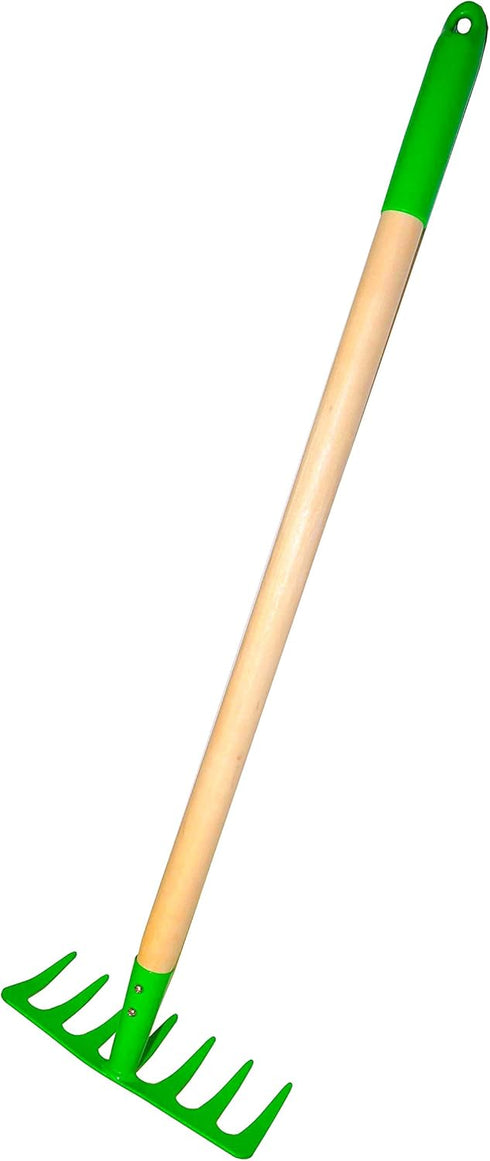 Set 4-Piece, 5yr+ JustForKids Kids Garden Tool Toy, Rake, Spade, Hoe and Leaf Rake, reduced size , made of sturdy steel