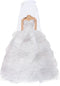 Doll Wedding Dress Handmade Gown White Bride Veil Evening Party Princess Outfit